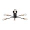 GLOBOSTAR® OLINDA 01384 Μοντέρνο Φωτιστικό Οροφής με Ντουί 6 x E27 AC 220-240V IP20 - Μαύρο & Χάλκινο - Μ60 x Π60 x Υ20cm