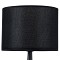 GloboStar® AMBROSIA 01394 Μοντέρνο Επιτραπέζιο Φωτιστικό Πορτατίφ Μονόφωτο 1 x E27 IP20 Μαύρο Μέταλλο με Μαύρο Ύφασμα - Μ25 x Π25 x Υ46cm