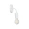 GloboStar® DON 01397 Vintage Επιτοίχιο Φωτιστικό Απλίκα Μονόφωτο 1 x E27 IP20 Λευκό Μέταλλο - Μ10 x Π7 x Υ16cm