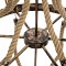GLOBOSTAR® VICTORIAN 01404 Vintage Κρεμαστό Φωτιστικό Οροφής με Ντουί 6 x E14 AC 220-240V IP20 - Μπρούτζινο Εφέ Σκουριάς & Μπεζ - Μ85 x Π85 x Υ85cm