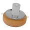 GloboStar® OCEANA 01417 Μοντέρνο Επιτραπέζιο Φωτιστικό Πορτατίφ Μονόφωτο 1 x E27 IP20 Λευκό Ρατάν με Μπεζ Ξύλο - M20 x Π20 x Υ22cm