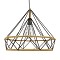 GLOBOSTAR® FLUTED 01422 Vintage Κρεμαστό Φωτιστικό Οροφής με Ντουί 1 x E27 AC 220-240V IP20 - Μαύρο & Μπεζ - Μ50 x Π50 x Y44cm