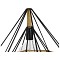 GLOBOSTAR® FLUTED 01422 Vintage Κρεμαστό Φωτιστικό Οροφής με Ντουί 1 x E27 AC 220-240V IP20 - Μαύρο & Μπεζ - Μ50 x Π50 x Y44cm