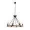 GLOBOSTAR® MILLBANK 01423 Vintage Κρεμαστό Φωτιστικό Οροφής με Ντουί 8 x E27 AC 220-240V IP20 - Μαύρο & Μπεζ - Μ80 x Π80 x Y54cm