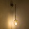 GloboStar® MADISON 01427 Μοντέρνο Επιτοίχιο Φωτιστικό Απλίκα Μονόφωτο 1 x E27 IP20 Χρυσό Μέταλλο με Μελί Γυαλί - Μ11 x Π17 x Υ25cm