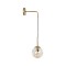 GloboStar® MADISON 01427 Μοντέρνο Επιτοίχιο Φωτιστικό Απλίκα Μονόφωτο 1 x E27 IP20 Χρυσό Μέταλλο με Μελί Γυαλί - Μ11 x Π17 x Υ25cm