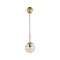 GloboStar® MADISON 01427 Μοντέρνο Επιτοίχιο Φωτιστικό Απλίκα Μονόφωτο 1 x E27 IP20 Χρυσό Μέταλλο με Μελί Γυαλί - Μ11 x Π17 x Υ25cm