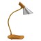 GloboStar® DRAPER 01438 Επιτραπέζιο Φωτιστικό Πορτατίφ LED 6W 500lm 360° DC 5V IP20 Φυσικό Λευκό 4500K Dimmable Μπεζ Ξύλο με Ασημί Μέταλλο - Μ10 x Π14 x Υ33cm - 2 Xρόνια Εγγύηση