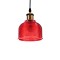 GLOBOSTAR® SEGRETO 01450 Vintage Κρεμαστό Φωτιστικό Οροφής με Ντουί 1 x E27 AC 220-240V IP20 - Κόκκινο & Χρυσό - Μ14 x Π14 x Υ18cm