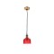 GLOBOSTAR® SEGRETO 01450 Vintage Κρεμαστό Φωτιστικό Οροφής με Ντουί 1 x E27 AC 220-240V IP20 - Κόκκινο & Χρυσό - Μ14 x Π14 x Υ18cm
