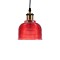 GLOBOSTAR® SEGRETO 01450 Vintage Κρεμαστό Φωτιστικό Οροφής με Ντουί 1 x E27 AC 220-240V IP20 - Κόκκινο & Χρυσό - Μ14 x Π14 x Υ18cm