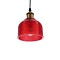 GLOBOSTAR® SEGRETO 01450 Vintage Κρεμαστό Φωτιστικό Οροφής με Ντουί 1 x E27 AC 220-240V IP20 - Κόκκινο & Χρυσό - Μ14 x Π14 x Υ18cm