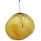 GLOBOSTAR® DIXAR 01462 Μοντέρνο Κρεμαστό Φωτιστικό Οροφής με Ντουί 1 x E27 AC 220-240V IP20 - Χρυσό Φιμέ - Μ28 x Π28 x Υ40cm
