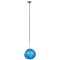 GLOBOSTAR® DIXAR 01463 Μοντέρνο Κρεμαστό Φωτιστικό Οροφής με Ντουί 1 x E27 AC 220-240V IP20 - Μπλε & Ασημί - Μ28 x Π28 x Υ40cm