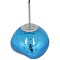 GLOBOSTAR® DIXAR 01463 Μοντέρνο Κρεμαστό Φωτιστικό Οροφής με Ντουί 1 x E27 AC 220-240V IP20 - Μπλε & Ασημί - Μ28 x Π28 x Υ40cm