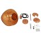 GLOBOSTAR® DIXAR 01465 Μοντέρνο Κρεμαστό Φωτιστικό Οροφής με Ντουί 1 x E27 AC 220-240V IP20 - Χάλκινο Φιμέ - Μ36 x Π36 x Υ45cm