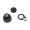 GLOBOSTAR® COOLIE 01483 Μοντέρνο Κρεμαστό Φωτιστικό Οροφής με Ντουί 1 x E27 AC 220-240V IP20 - Μαύρο & Ασημί - Μ12.5 x Π12.5 x Υ11.5cm