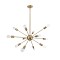 GLOBOSTAR® MILANO 01485 Μοντέρνο Κρεμαστό Φωτιστικό Οροφής με Ντουί 12 x E27 AC 220-240V IP20 - Χρυσό - Μ80 x Π80 x Υ80cm