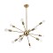 GLOBOSTAR® MILANO 01485 Μοντέρνο Κρεμαστό Φωτιστικό Οροφής με Ντουί 12 x E27 AC 220-240V IP20 - Χρυσό - Μ80 x Π80 x Υ80cm