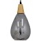 GLOBOSTAR® NOAH 01489 Μοντέρνο Κρεμαστό Φωτιστικό Οροφής με Ντουί 1 x E27 AC 220-240V IP20 - Γκρι & Μπεζ - Μ16 x Π16 x Υ30cm