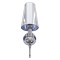 GloboStar® LAURA 01498 Μοντέρνο Επιτοίχιο Φωτιστικό Απλίκα Μονόφωτο 1 x E27 IP20 Ασημί Μέταλλο - Μ21 x Π15 x Y48cm