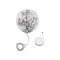 GLOBOSTAR® HARPER 01510 Μοντέρνο Κρεμαστό Φωτιστικό Οροφής με Ντουί 1 x E27 AC 220-240V IP20 - Διάφανο & Ασημί - Μ25 x Π25 x Υ30cm