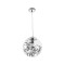 GLOBOSTAR® HARPER 01510 Μοντέρνο Κρεμαστό Φωτιστικό Οροφής με Ντουί 1 x E27 AC 220-240V IP20 - Διάφανο & Ασημί - Μ25 x Π25 x Υ30cm