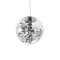 GLOBOSTAR® HARPER 01510 Μοντέρνο Κρεμαστό Φωτιστικό Οροφής με Ντουί 1 x E27 AC 220-240V IP20 - Διάφανο & Ασημί - Μ25 x Π25 x Υ30cm