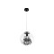 GLOBOSTAR® HARPER 01512 Μοντέρνο Κρεμαστό Φωτιστικό Οροφής με Ντουί 1 x E27 AC 220-240V IP20 - Διάφανο & Μαύρο - Μ25 x Π25 x Υ30cm