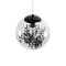 GLOBOSTAR® HARPER 01512 Μοντέρνο Κρεμαστό Φωτιστικό Οροφής με Ντουί 1 x E27 AC 220-240V IP20 - Διάφανο & Μαύρο - Μ25 x Π25 x Υ30cm