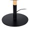 GloboStar® BRONX 01519 Μοντέρνο Επιτραπέζιο Φωτιστικό Πορτατίφ Μονόφωτο 1 x E27 IP20 Μαύρο Μέταλλο, Μπεζ Ξύλο με Μαύρο Ύφασμα - Μ25 x Π25 x Υ40cm