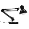 GLOBOSTAR® DESK 01538 Μοντέρνο Επιτραπέζιο Φωτιστικό Πορτατίφ με Ντουί 1 x E27 AC 220-240V IP20 - Μαύρο - Μ15 x Π15 x Υ67cm