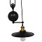 GLOBOSTAR® CARILO 01550 Vintage Κρεμαστό Φωτιστικό Οροφής με Ντουί 2 x E27 AC 220-240V IP20 - Μαύρο & Χρυσό - Μ72 x Π26 x Υ120cm