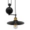GLOBOSTAR® CARILO 01550 Vintage Κρεμαστό Φωτιστικό Οροφής με Ντουί 2 x E27 AC 220-240V IP20 - Μαύρο & Χρυσό - Μ72 x Π26 x Υ120cm