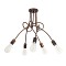 GLOBOSTAR® PAULELI 01564 Μοντέρνο Φωτιστικό Οροφής με Ντουί 5 x E27 AC 220-240V IP20 - Χάλκινο - Μ80 x Π80 x Υ40cm