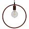 GLOBOSTAR® OMICRON 01579 Μοντέρνο Κρεμαστό Φωτιστικό Οροφής με Ντουί 1 x E27 AC 220-240V IP20 - Χάλκινο - Μ33 x Π4 x Υ33cm