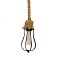GLOBOSTAR® CAMBER 01595 Vintage Κρεμαστό Φωτιστικό Οροφής με Ντουί 1 x E27 AC 220-240V IP20 - Χάλκινο & Μπεζ - Μ11 x Π11 x Υ25cm