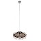 GLOBOSTAR® SASSO 01602 Boho Κρεμαστό Φωτιστικό Οροφής με Ντουί 1 x E27 AC 220-240V IP20 - Καφέ - Μ50 x Π50 x Y23cm
