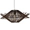 GLOBOSTAR® SASSO 01602 Boho Κρεμαστό Φωτιστικό Οροφής με Ντουί 1 x E27 AC 220-240V IP20 - Καφέ - Μ50 x Π50 x Y23cm