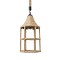 GLOBOSTAR® YUBA 01612 Boho Κρεμαστό Φωτιστικό Οροφής με Ντουί 1 x E27 AC 220-240V IP20 - Μπεζ - Μ22 x Π22 x Y40cm
