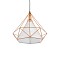 GLOBOSTAR® KAIRI 01621 Μοντέρνο Κρεμαστό Φωτιστικό Οροφής με Ντουί 1 x E27 AC 220-240V IP20 - Πορτοκαλί & Λευκό - Μ38 x Π38 x Y38cm