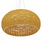 GLOBOSTAR® FIJI INCASS 01628 Vintage Κρεμαστό Φωτιστικό Οροφής με Ντουί 5 x E27 AC 220-240V IP20 - Μπεζ - Μ60 x Π60 x Υ29cm