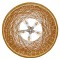GLOBOSTAR® FIJI INCASS 01628 Vintage Κρεμαστό Φωτιστικό Οροφής με Ντουί 5 x E27 AC 220-240V IP20 - Μπεζ - Μ60 x Π60 x Υ29cm
