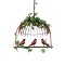 GLOBOSTAR® NEST 01642 Vintage Κρεμαστό Φωτιστικό Οροφής με Ντουί 1 x E27 AC 220-240V IP20 - Χάλκινο & Πράσινο - Μ48 x Π38 x Y40cm