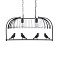 GLOBOSTAR® NEST 01643 Vintage Κρεμαστό Φωτιστικό Οροφής με Ντουί 2 x E27 AC 220-240V IP20 - Μαύρο & Πράσινο - Μ73.6 x Π37.5 x Y38cm