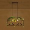 GLOBOSTAR® NEST 01643 Vintage Κρεμαστό Φωτιστικό Οροφής με Ντουί 2 x E27 AC 220-240V IP20 - Μαύρο & Πράσινο - Μ73.6 x Π37.5 x Y38cm