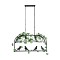 GLOBOSTAR® NEST 01643 Vintage Κρεμαστό Φωτιστικό Οροφής με Ντουί 2 x E27 AC 220-240V IP20 - Μαύρο & Πράσινο - Μ73.6 x Π37.5 x Y38cm