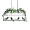 GLOBOSTAR® NEST 01643 Vintage Κρεμαστό Φωτιστικό Οροφής με Ντουί 2 x E27 AC 220-240V IP20 - Μαύρο & Πράσινο - Μ73.6 x Π37.5 x Y38cm