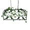 GLOBOSTAR® NEST 01643 Vintage Κρεμαστό Φωτιστικό Οροφής με Ντουί 2 x E27 AC 220-240V IP20 - Μαύρο & Πράσινο - Μ73.6 x Π37.5 x Y38cm
