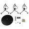 GLOBOSTAR® FIGURE 10001655 Παιδικό Κρεμαστό Φωτιστικό Οροφής με Ντουί 3 x E27 AC 220-240V IP20 - Μαύρο - Μ45 x Π45 x Υ40cm